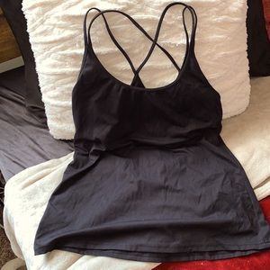 Black L Active tank top with built in bra